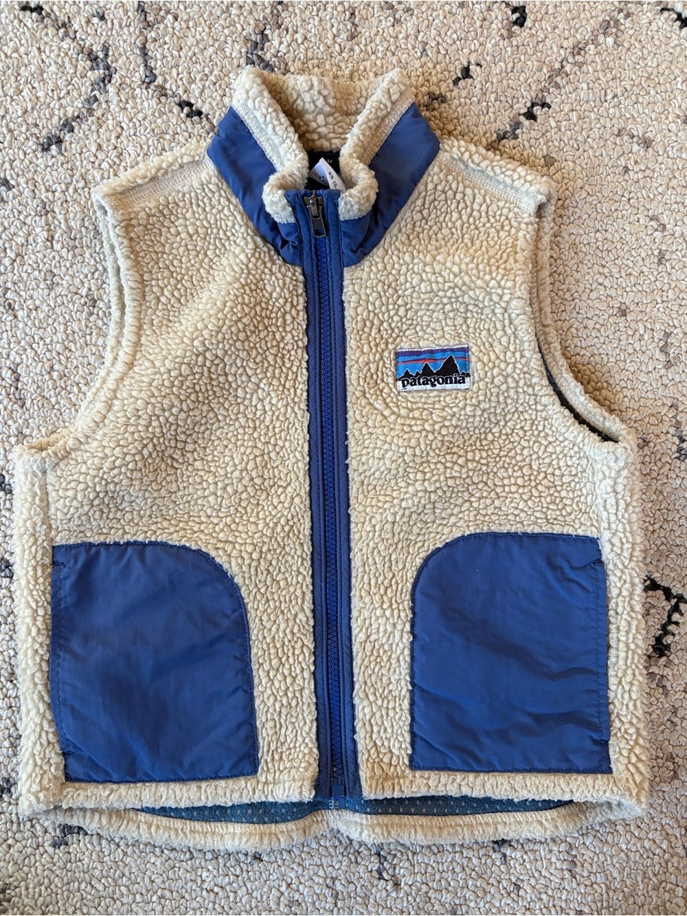 Patagonia Kids Cream Fleece Vest xs (5-6)